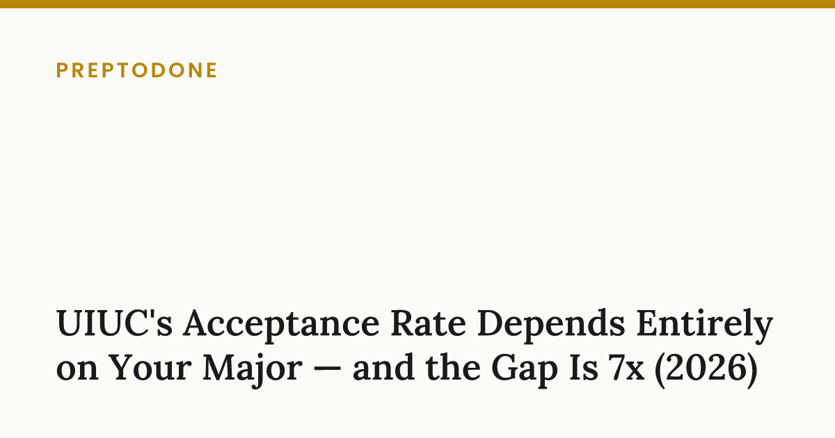 UIUC Acceptance Rate 2026: 7.4% to 53.4% Depending on Your Major